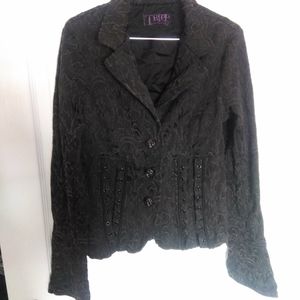 Black Gothic button-up dress jacket